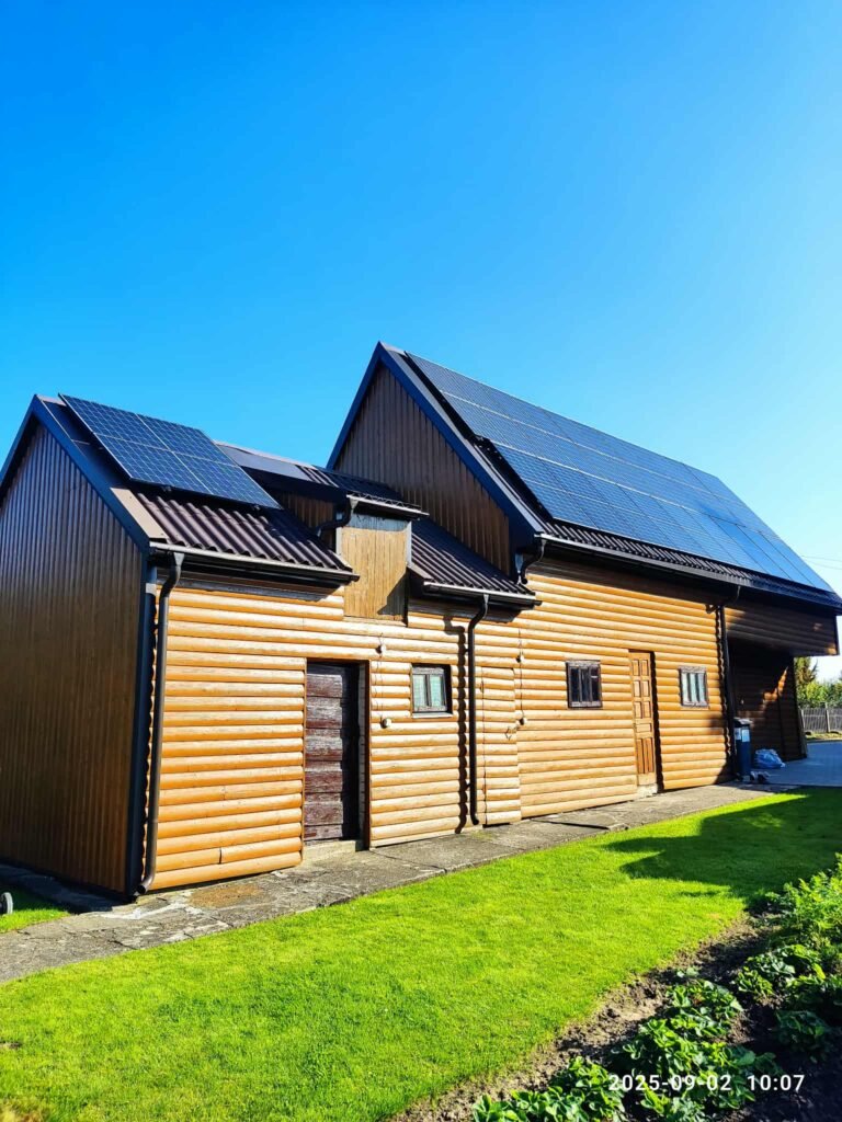 10 kW saulės elektrinė, čerpės imitacijos skardos saulės elektrinės smeigių konstrukcija