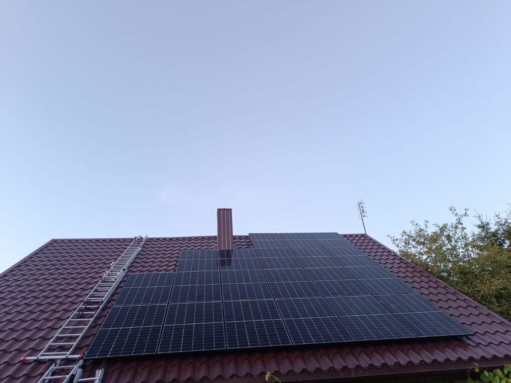 10 kW saulės elektrinė, smeigių saulės elektrinės konstrukcija, Zarasų r.